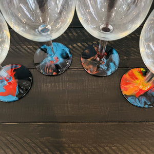 Hand-painted Wine Glasses - Rock 'n Roll - Ashley Lisl Art