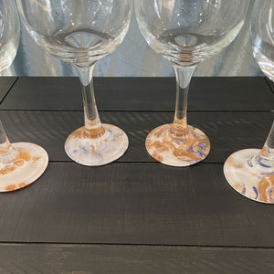 Hand-painted Wine Glasses - Celestial - Ashley Lisl Art