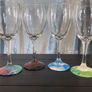 Hand-painted Wine Glasses - Party - Ashley Lisl Art