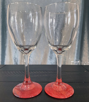 Hand-painted Wine Glasses - Fire - Ashley Lisl Art