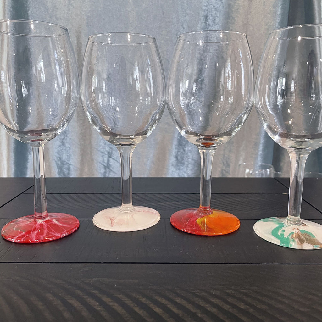 Hand-Painted Wine Glasses - Unique - Ashley Lisl Art