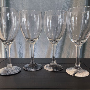 Hand-painted Wine Glasses - Dangerous - Ashley Lisl Art