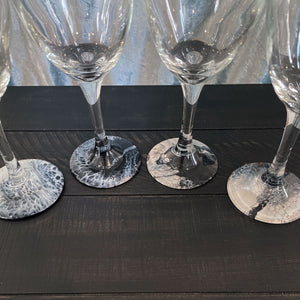 Hand-painted Wine Glasses - Dangerous - Ashley Lisl Art