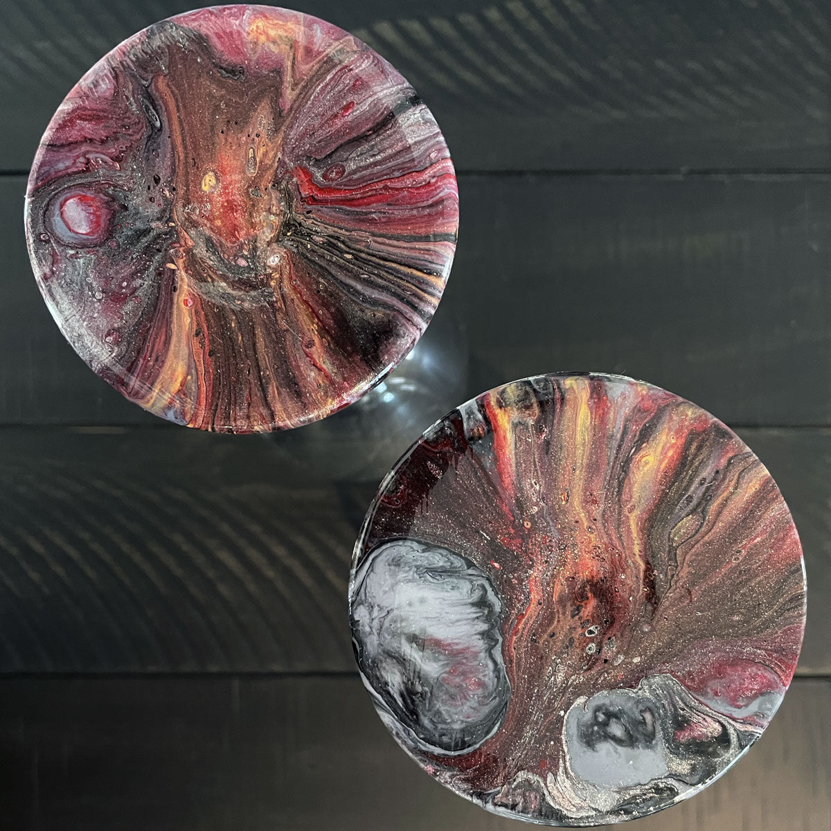 Hand-painted Wine Glass - Mystery - Ashley Lisl Art