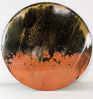 Vinyl Art Painting "Copper Button" - Ashley Lisl Art