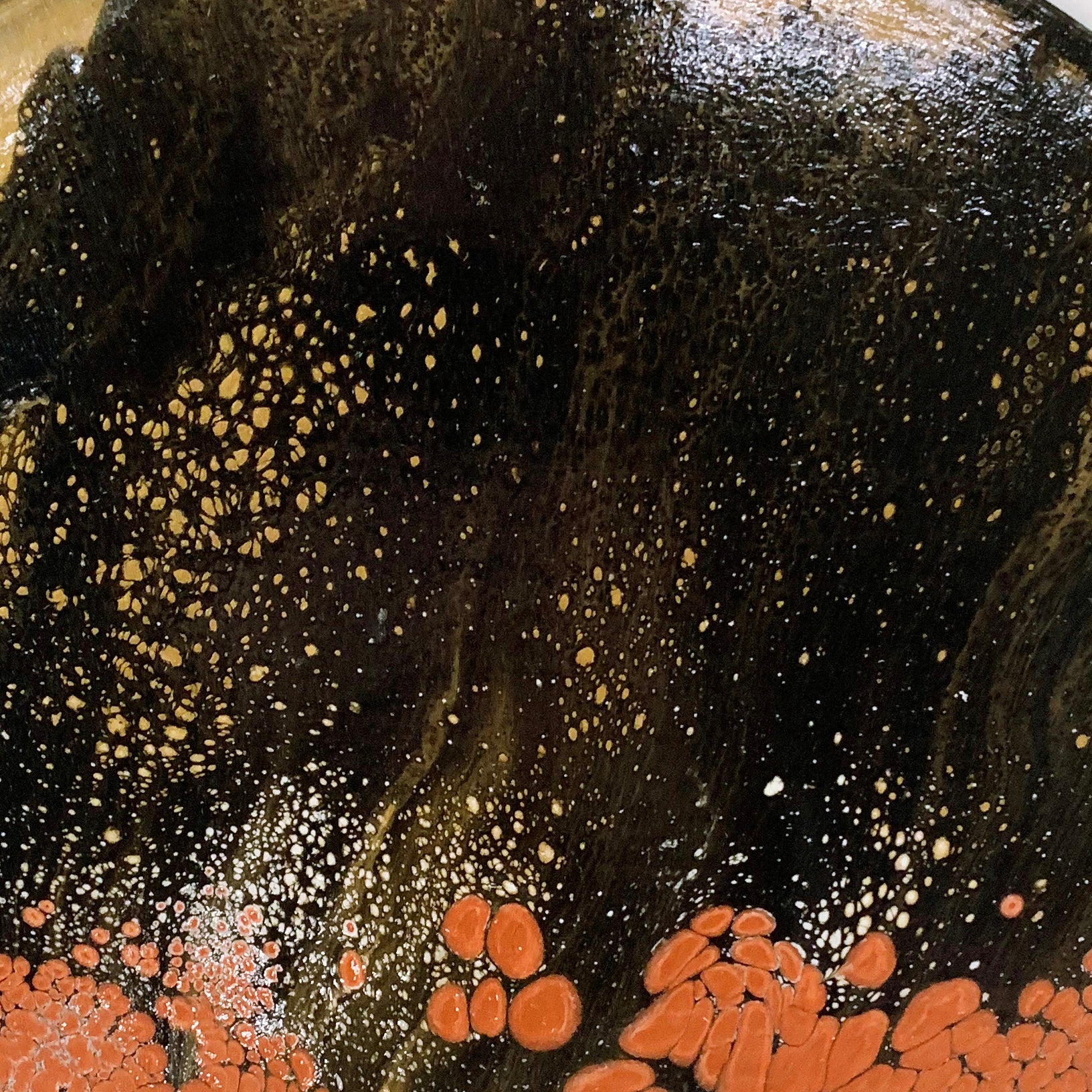 Vinyl Art Painting "Copper Button" - Ashley Lisl Art