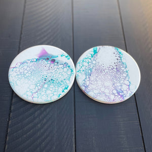 Coaster Set - Lavender Seafoam