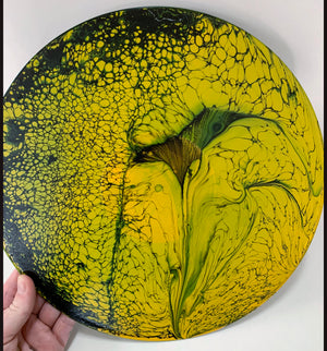 Vinyl Art Painting "Marigold Spider Web" - Ashley Lisl Art
