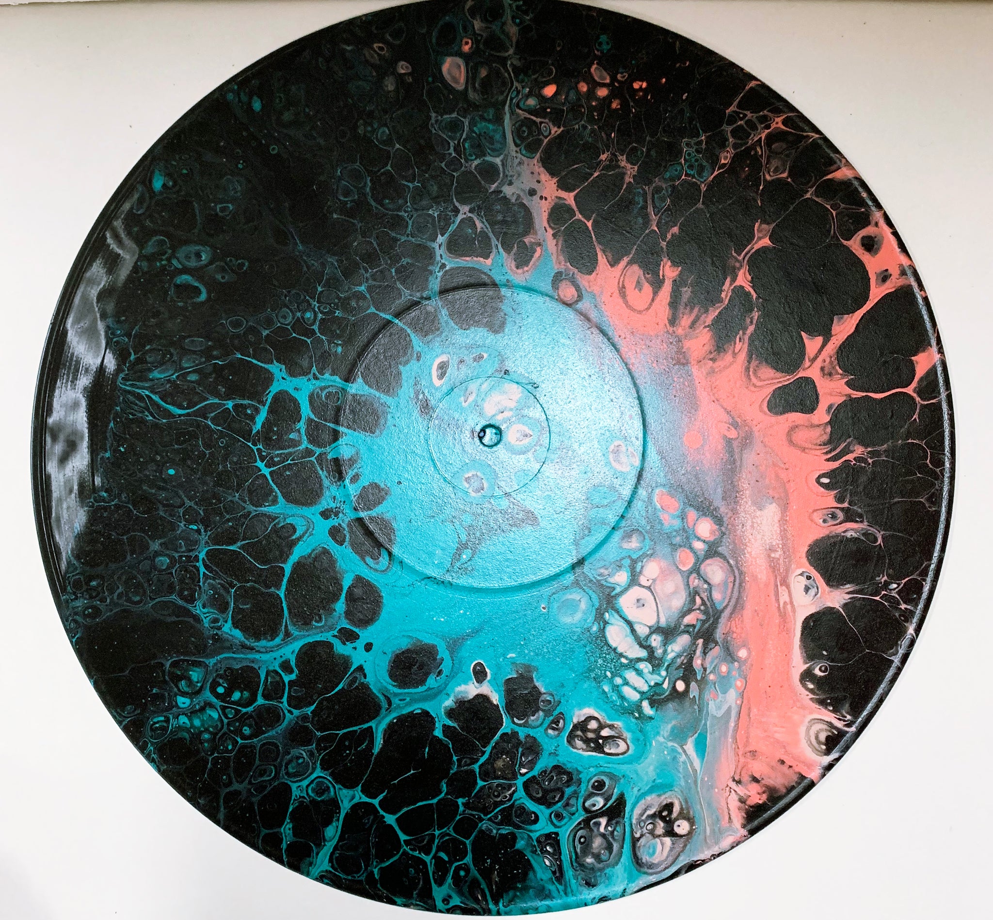Vinyl Art Painting "Night Aquarium" - Ashley Lisl Art