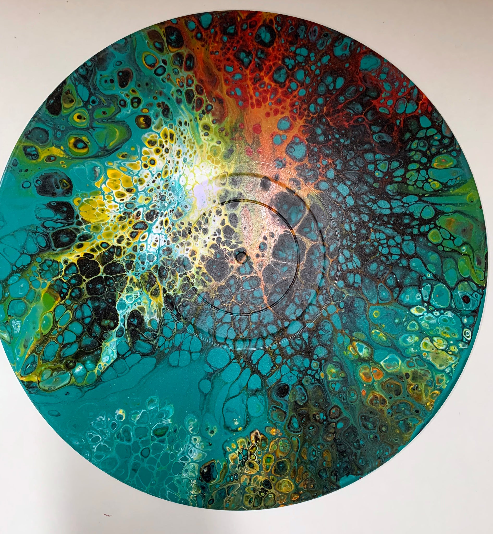 Vinyl Art Painting "Peacock" - Ashley Lisl Art