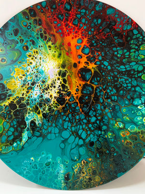 Vinyl Art Painting "Peacock" - Ashley Lisl Art