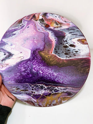 Vinyl Art Painting "Purple Planet" - Ashley Lisl Art