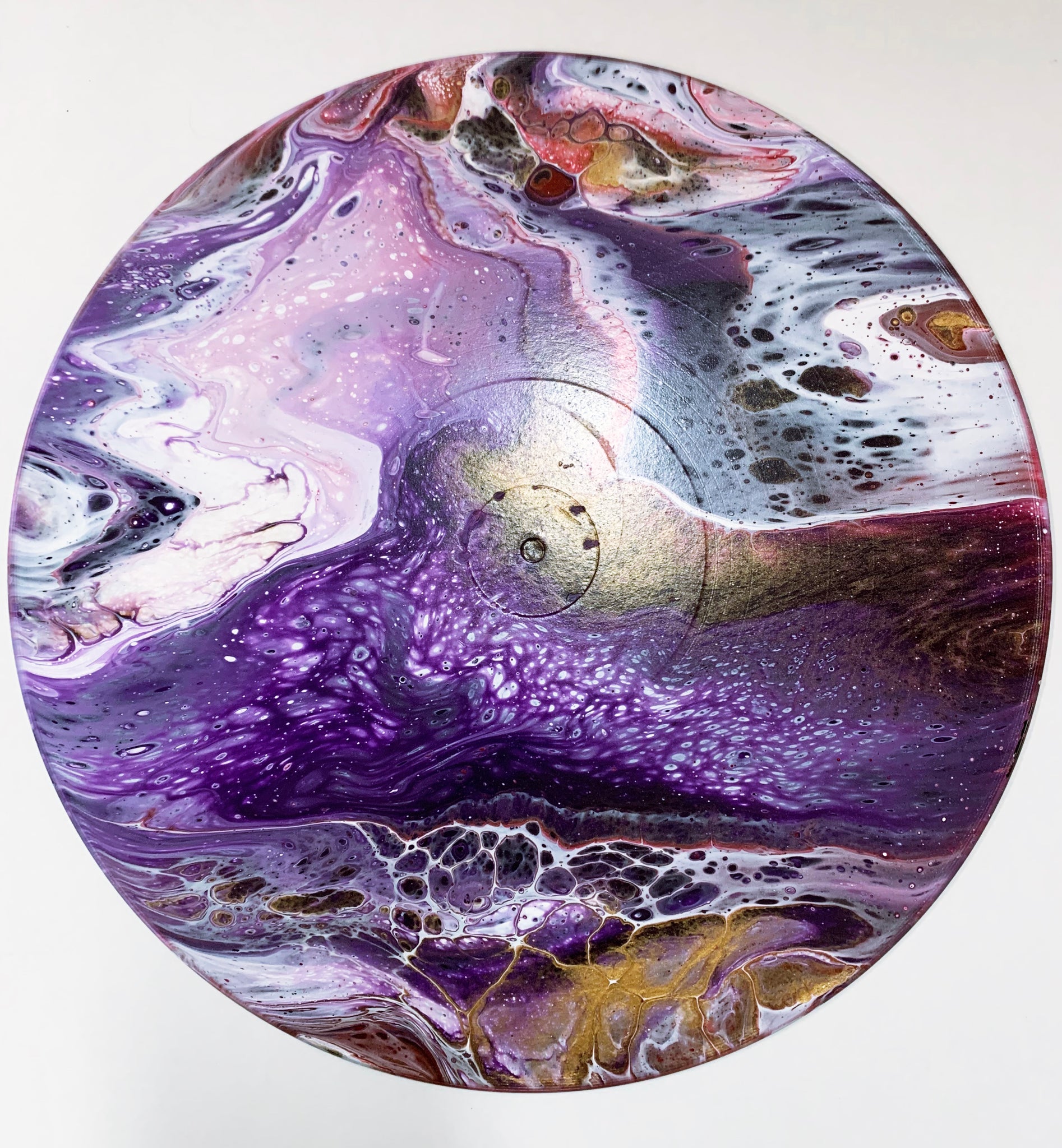 Vinyl Art Painting "Purple Planet" - Ashley Lisl Art