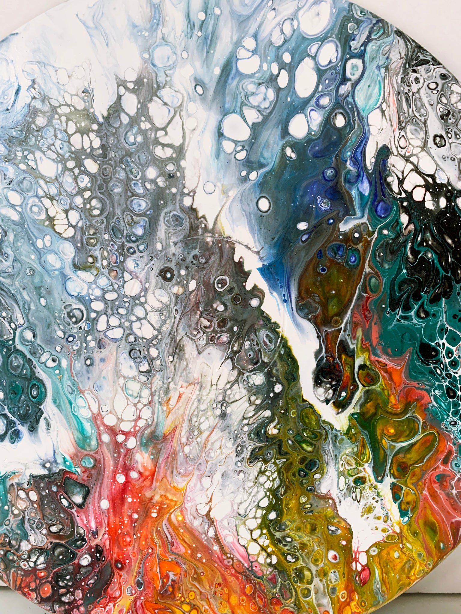 Vinyl Art Painting "Rainbow Sea" - Ashley Lisl Art