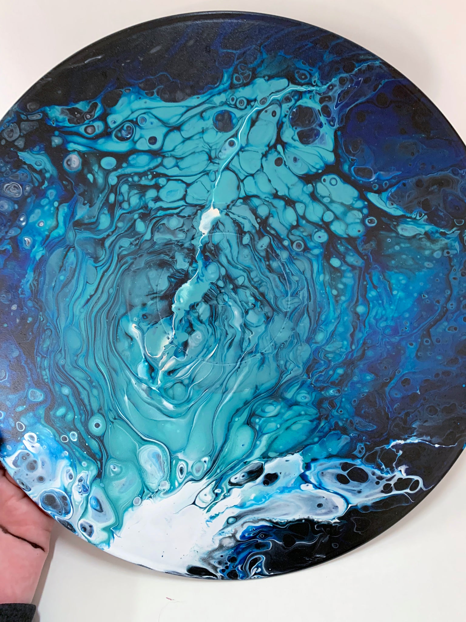 Vinyl Art Painting "Turbulent Ocean" - Ashley Lisl Art