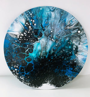 Vinyl Art Painting "Turquoise Spray" - Ashley Lisl Art